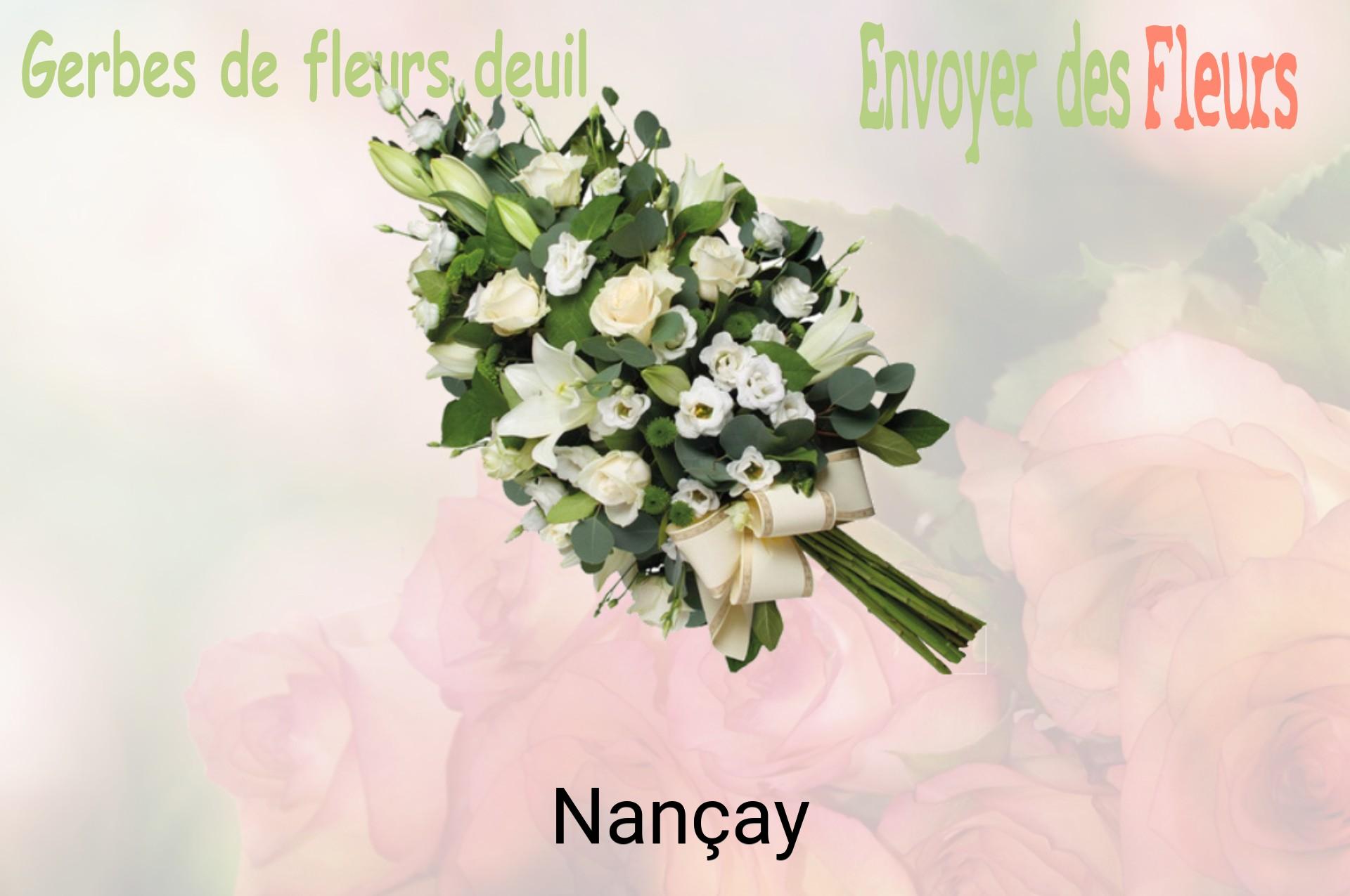 Gerbe de fleurs de deuil livrée à Nançay